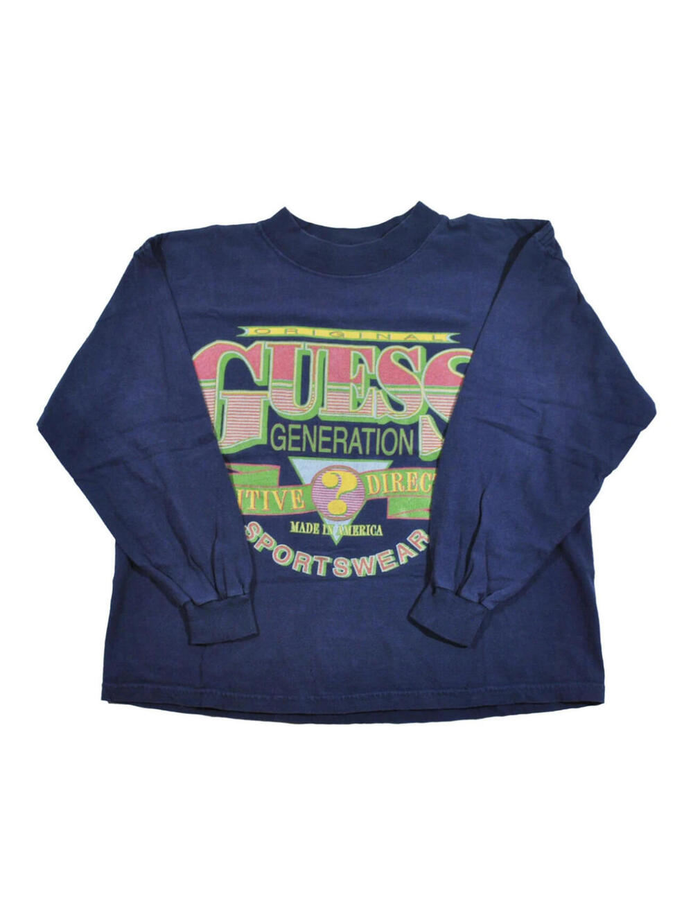 Vintage Guess 90s Blue USA Jeans Long Sleeve Shirt Size Small